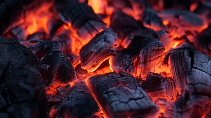 Blazing Coals: Intensity of a Fiery Campfire