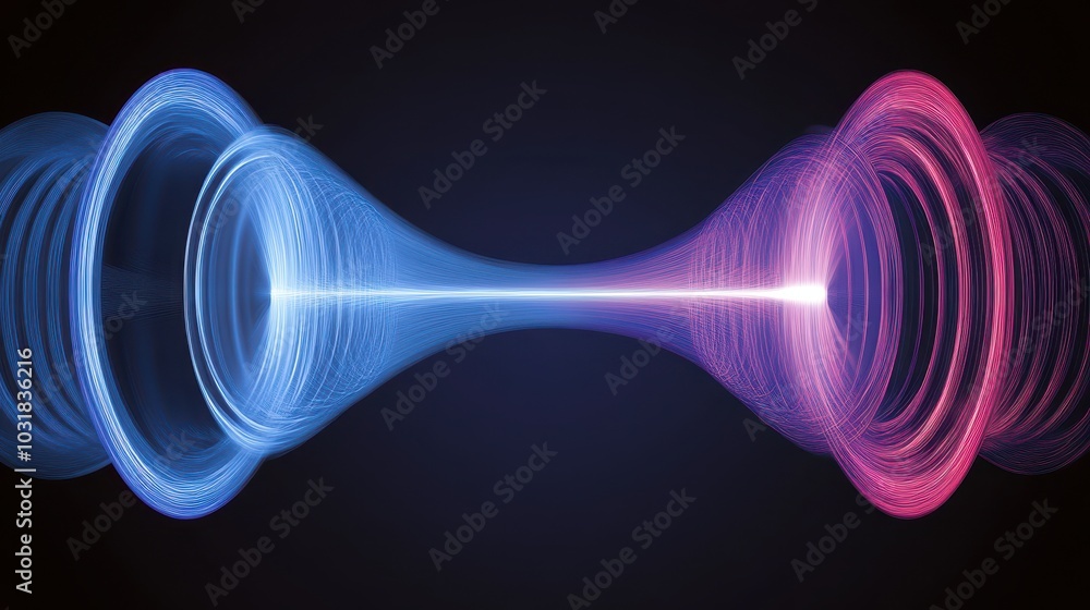 Poster electromagnetic wave propagation in space visualization