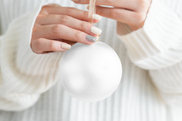 Bauble png mockup, Christmas decoration, transparent design