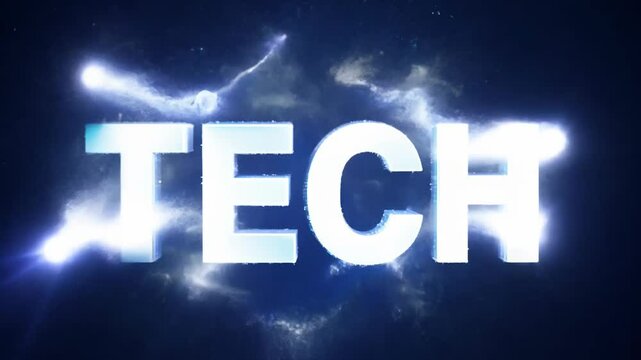 Futuristic Tech Animation with Dynamic Light Effects and Motion