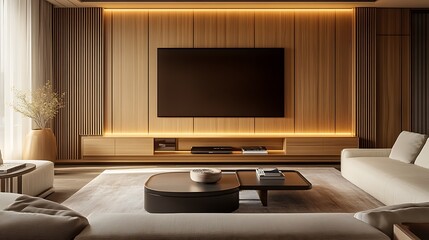 Elegant and Cozy Modern Bedroom Interior Design with Stylish Decor, mockup, poster and Background