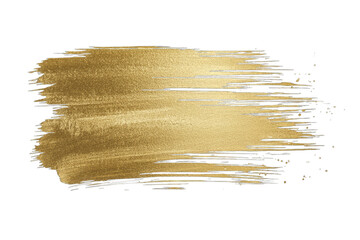 An elegant gold brush stroke on a black background, perfect for artistic projects and design accents.