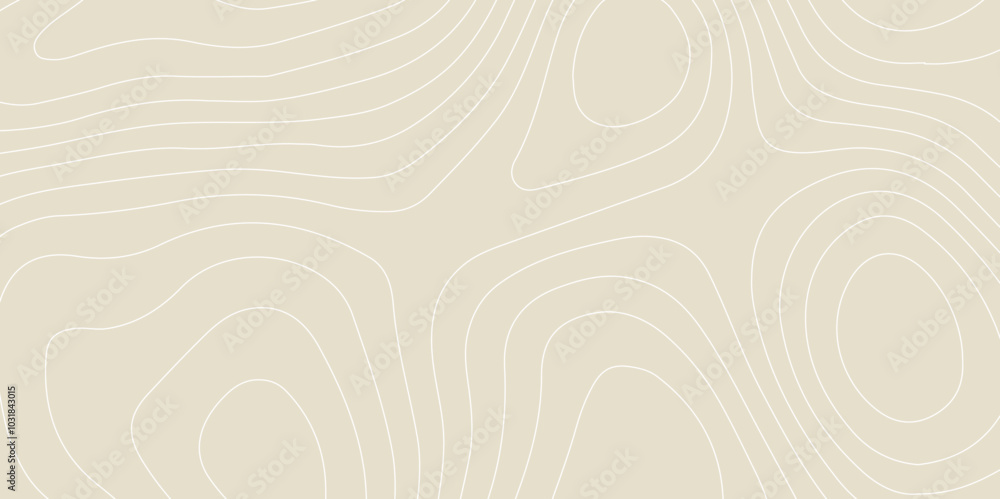 Poster abstract design with seamless pattern with lines topographic map. geographic mountain relief. retro 