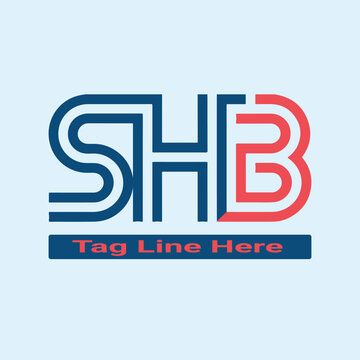 Modern SHB letter creative elegant logo design