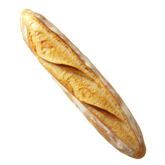 Baguette on a White Background for Culinary Use Transparent Background