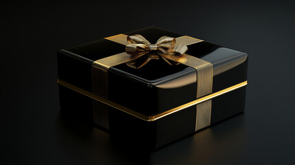 Luxury Black and Gold Gift Box Ready for Custom Messages and Promotions