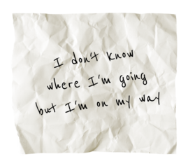 Positive png quote, motivational message on crumpled paper in transparent background