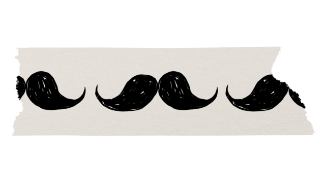 Hipster png washi tape, doodle, transparent background