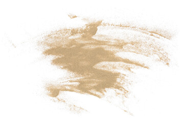 pile desert sand isolated on white background
