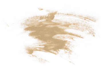 pile desert sand isolated on white background