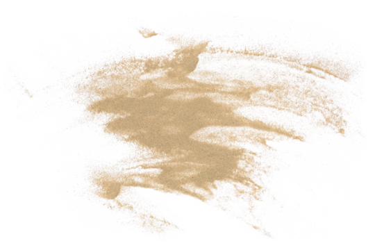 pile desert sand isolated on white background