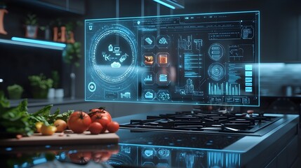 Smart Kitchen with Holographic Recipe Interface Guiding Step by Step Cooking Process