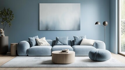 Elegant and Cozy Modern Bedroom Interior Design with Stylish Decor, mockup, poster and Background