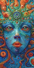  amazing imaginative art room of illusion and color enchanting trippy pop art illustration