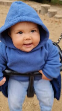 5 months old baby girl at a public park