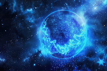 Obraz premium Astrological composition with empty starry sky for zodiac sign symbol