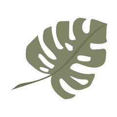 Png leaf doodle sticker, memphis illustration, transparent background