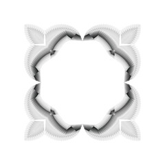 Основные RGB op art square frame, border, banner, card, poster, vector decorative element