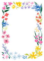 Spring floral frame png botanical sticker, transparent background