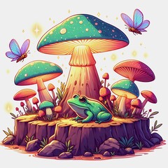 glowing mushrooms