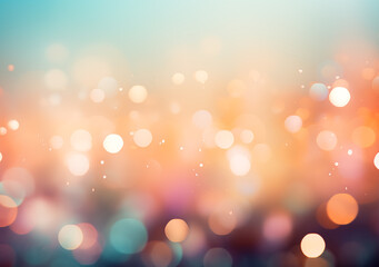 Fototapeta premium Blur background with abstract evening lights in soft pastel colors