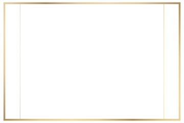 Obraz premium PNG Luxury golden rectangular frame transparent background