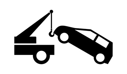 auto pomoc drogowa - holowanie samochodu ikona © robert6666