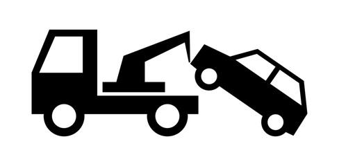 auto pomoc drogowa - holowanie samochodu ikona © robert6666