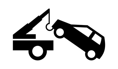 auto pomoc drogowa - holowanie samochodu ikona © robert6666