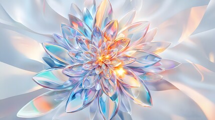 Obraz premium Abstract Crystal Flower.