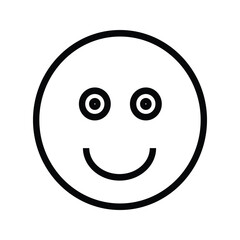 Smile Icon in trendy flat style isolated on white background.