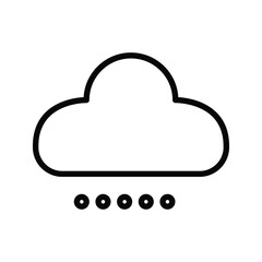 Think bubble icon. Think or speech bubble line vector icon.