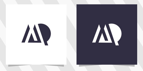letter mp pm logo design