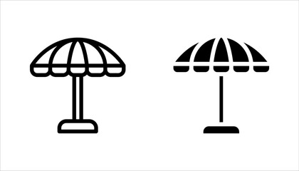 Water protection icon set. Umbrella icon. Rain cover vector illustration on white background