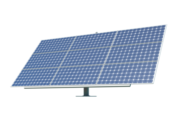 3D solar panel png sticker, alternative energy on transparent background