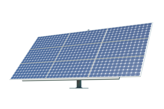 3D solar panel png sticker, alternative energy on transparent background