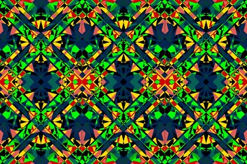 Ethnic seamless patterns with simple shapes. Tribal and ethnic fabrics. African, American, Mexican, Indian styles. Simple geometric pattern elements are best used in web design, textile printing.