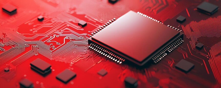 GPU chipsets, hyper-fast data exchange, 3D illustration