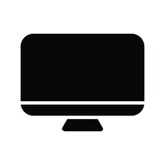 Computer monitor icon. Flat PC symbol. Vector illustration, EPS10.