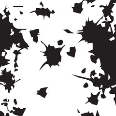 Print distress background in black and white texture with spots, scratches and lines. Abstract vector illustration.