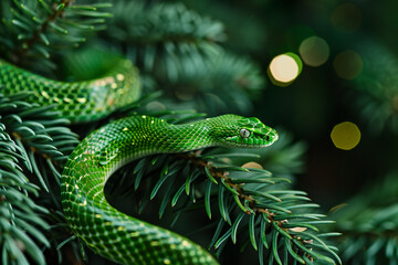 Fototapeta premium Beautiful greeting card with holiday composition for happy and joy celebrate New Year