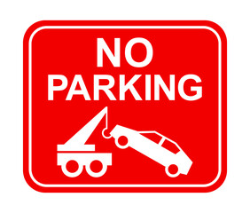 znak zakazu parkowania, holowanie samochodu © robert6666