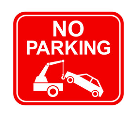 znak zakazu parkowania, holowanie samochodu © robert6666