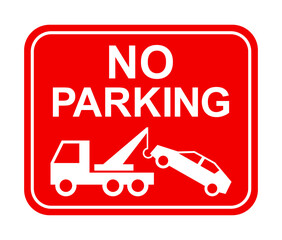 znak zakazu parkowania, holowanie samochodu © robert6666