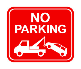 znak zakazu parkowania, holowanie samochodu © robert6666