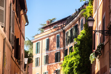 Fototapeta premium Architecture of Rome, Italy. Old buildings and streets on sunny summer day