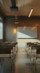 A joyful student reading books in study room.