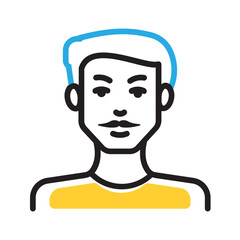 Vector multi color icon for Man