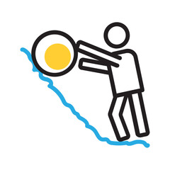 Vector multi color icon for Difficulty