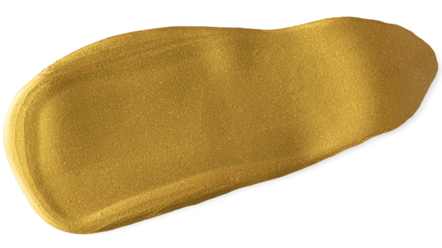 Metallic yellow paint stroke transparent png